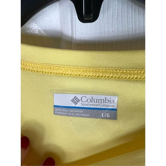 Columbia Womens Yellow Activewear Shirt Size Large - Picture 3 of 5